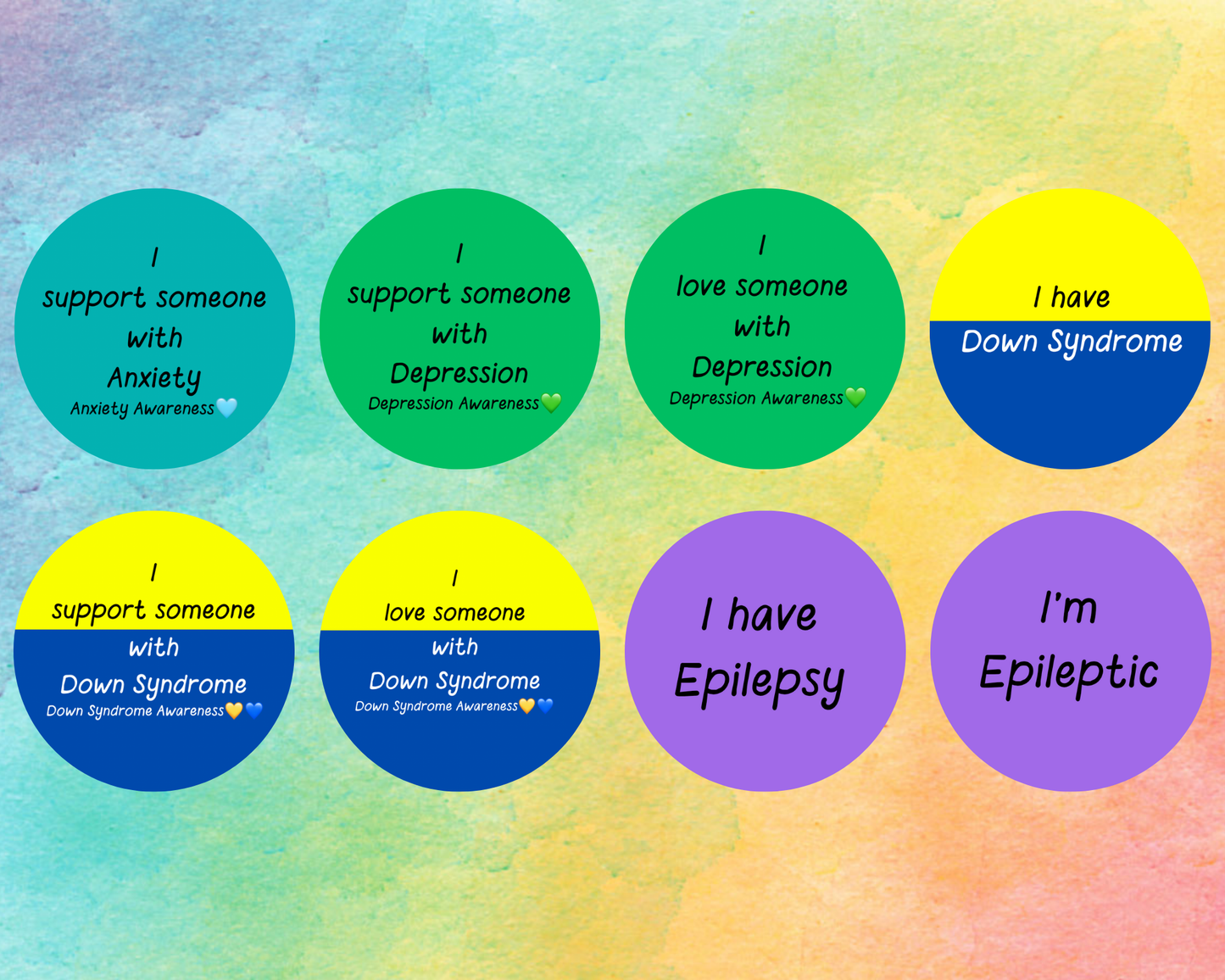 You Pick TWO Awareness Pins | Neurodiversity Awareness Pins