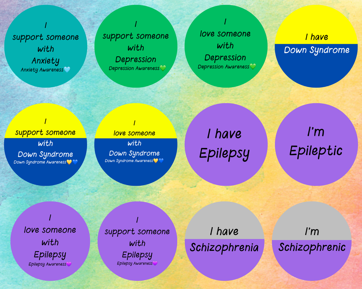 You Pick TWO Awareness Pins | Neurodiversity Awareness Pins
