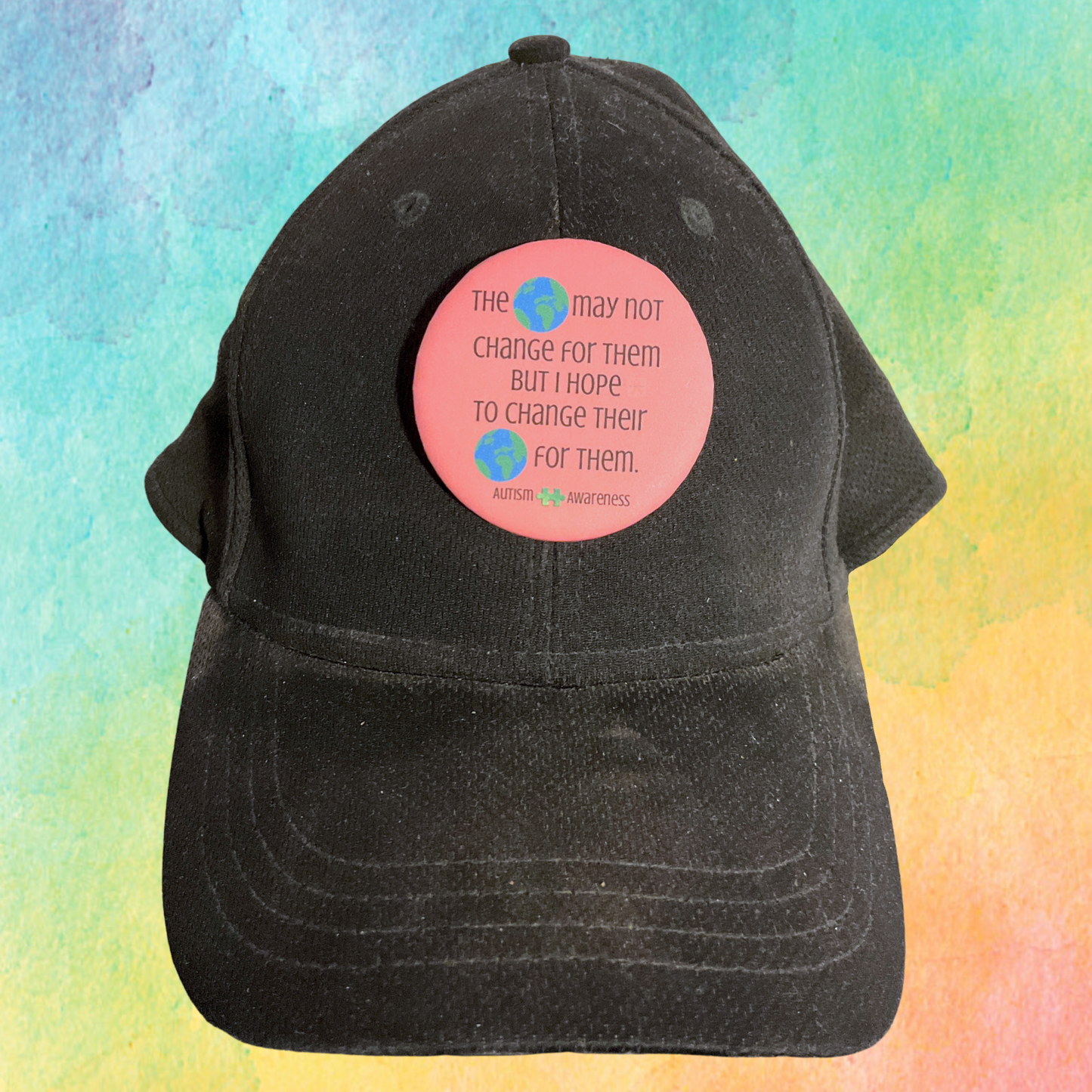 The World May Not Change For Them | Autism Awareness Pin