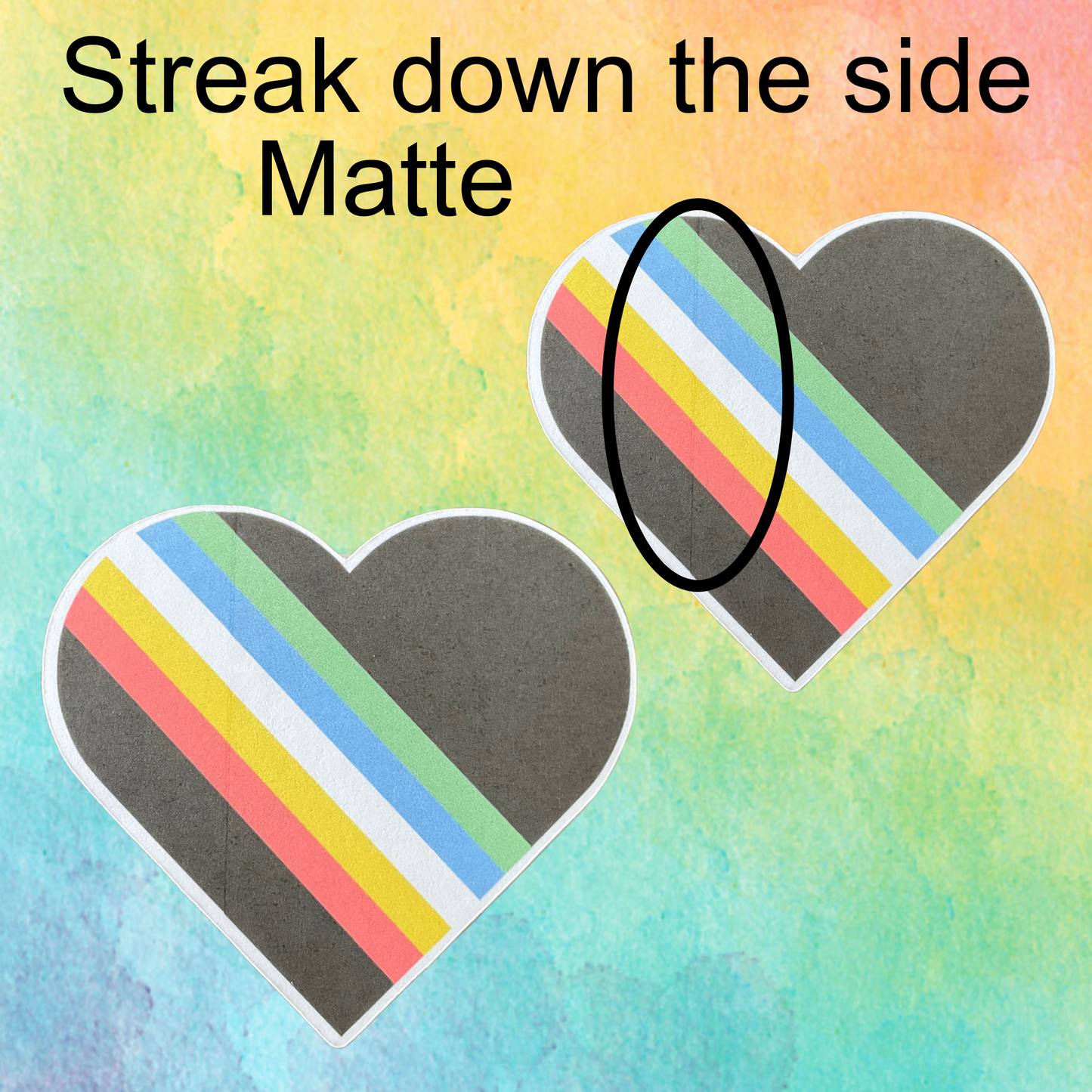 Oopsie Disability Pride Flag Heart Sticker | Disability Pride | Pack of 5 | Oopsie* Pack