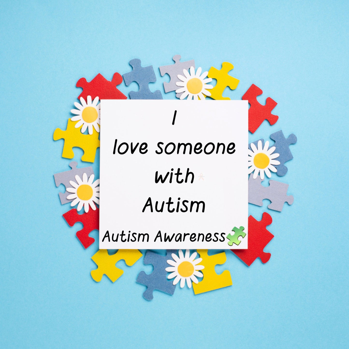 Amo a alguien con autismo | Pin de concientización sobre el autismo