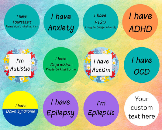 Disability/Disorder Medical Alert Cards & Pin | Disability/Disorder Awareness