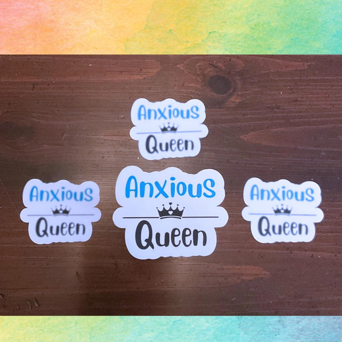 Pegatina de la Reina Ansiosa | Reyes y Reinas