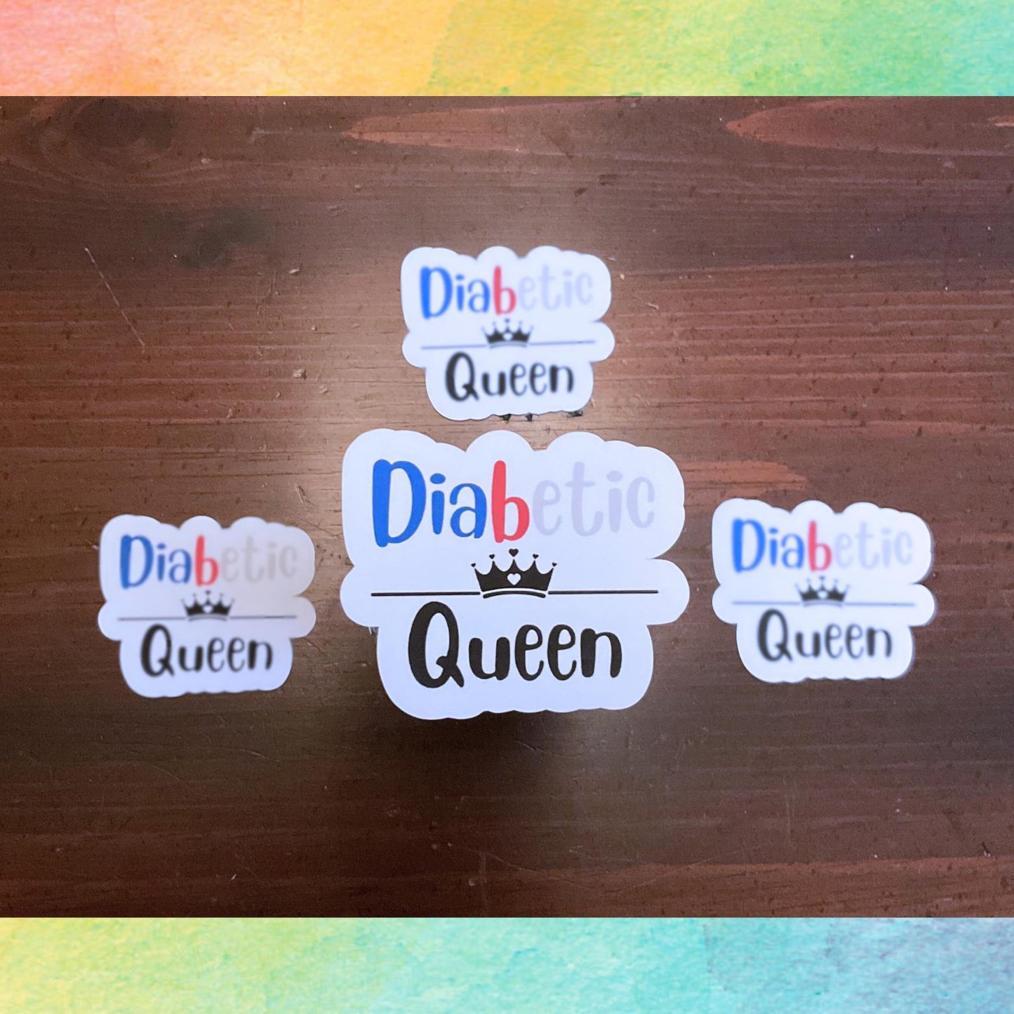 Pegatina de la Reina Diabética | Reyes y Reinas