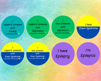 You Pick TWO Awareness Pins | Neurodiversity Awareness Pins