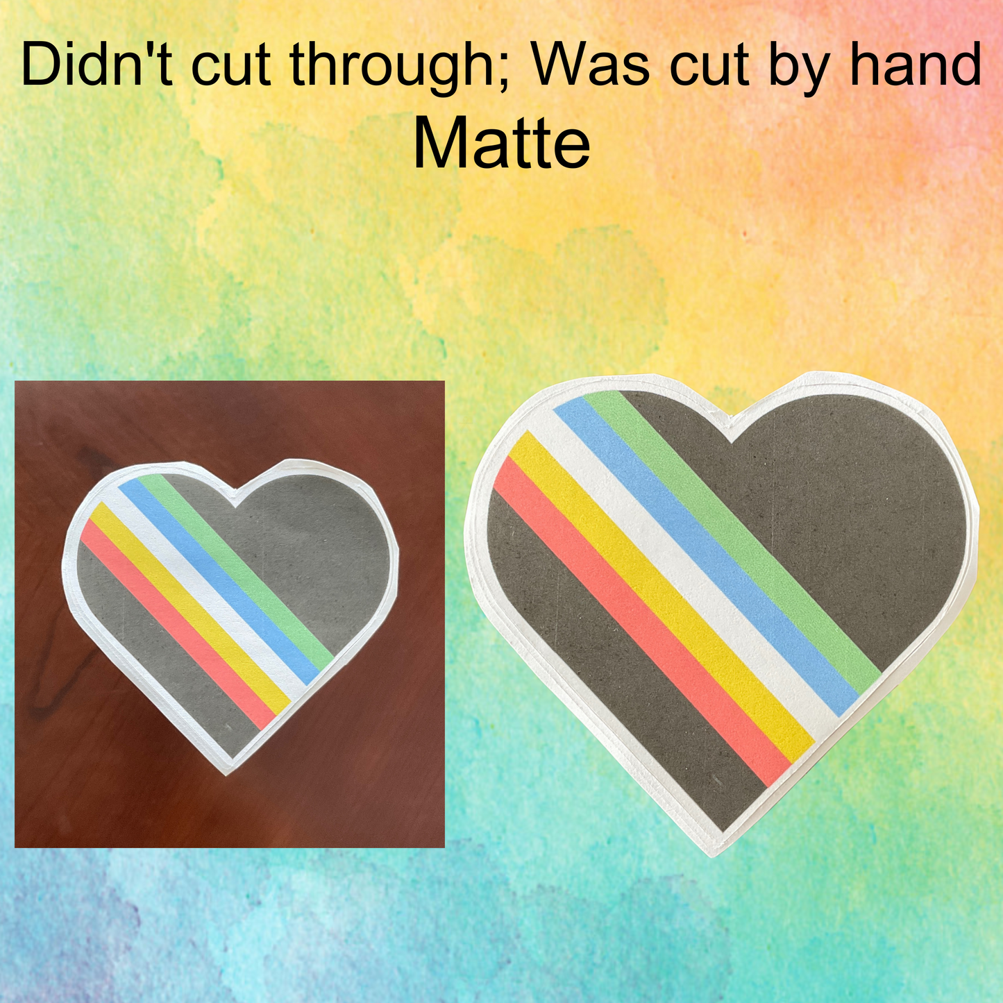 Oopsie Disability Pride Flag Heart Sticker | Disability Pride | Pack of 5 | Oopsie* Pack