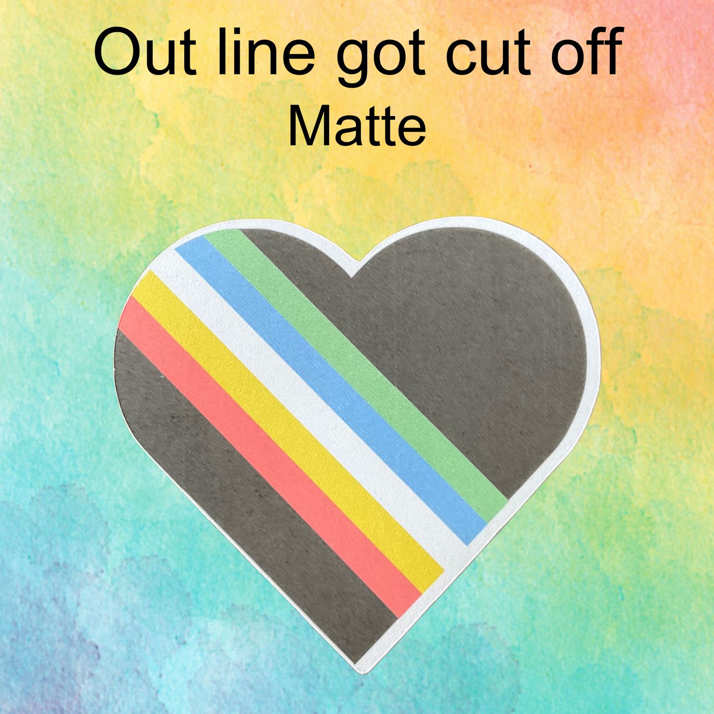 Oopsie Disability Pride Flag Heart Sticker | Disability Pride | Pack of 5 | Oopsie* Pack