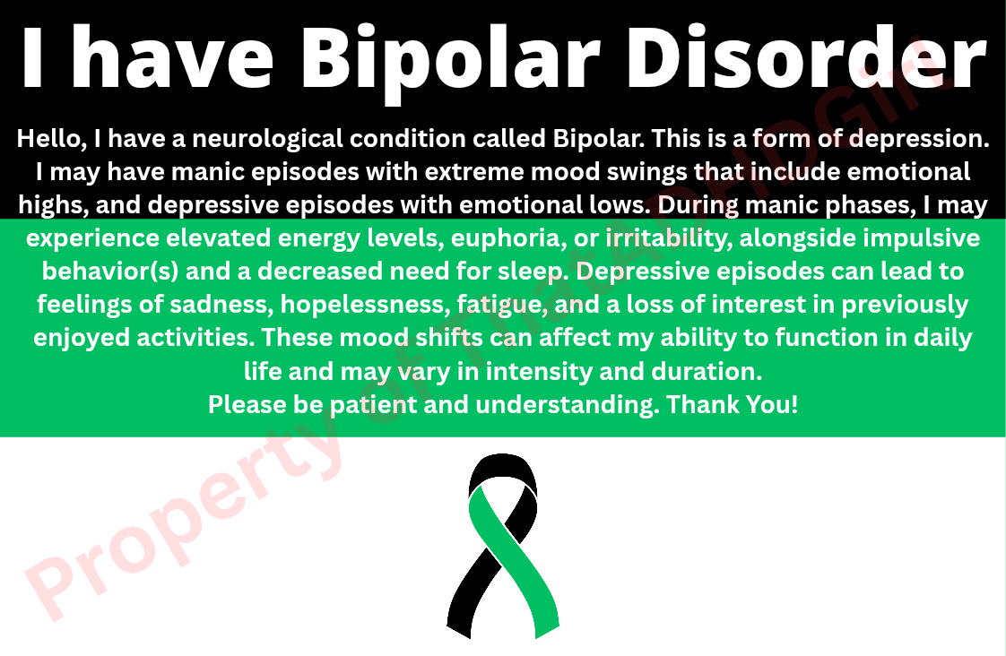 Disability/Disorder Medical ID Card | Disability/Disorder Awareness | *Please Read Description*