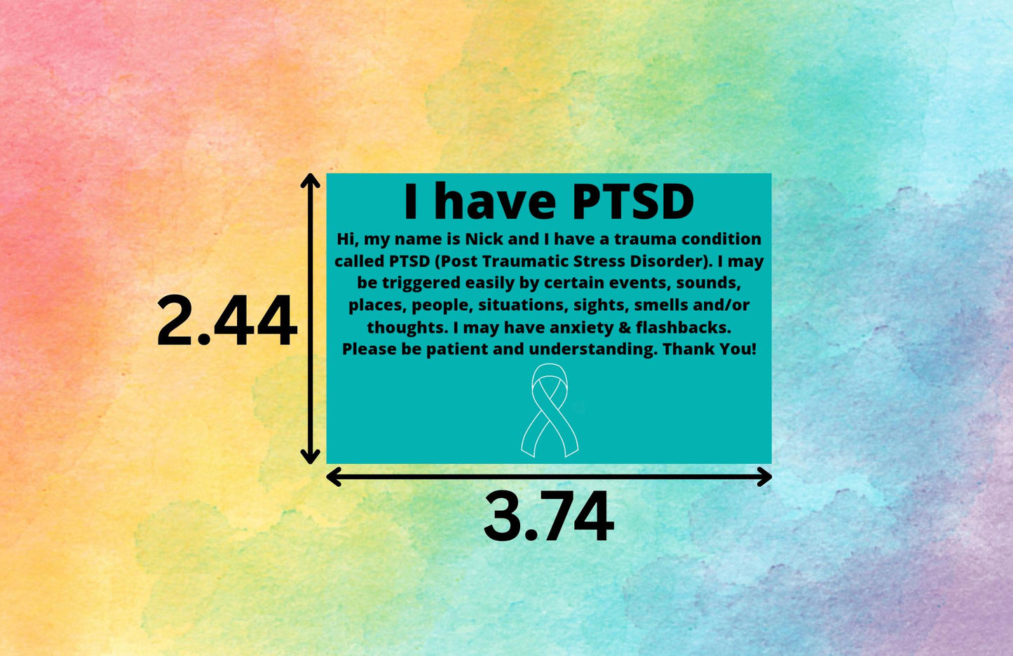 Disability/Disorder Medical ID Card | Disability/Disorder Awareness | *Please Read Description*