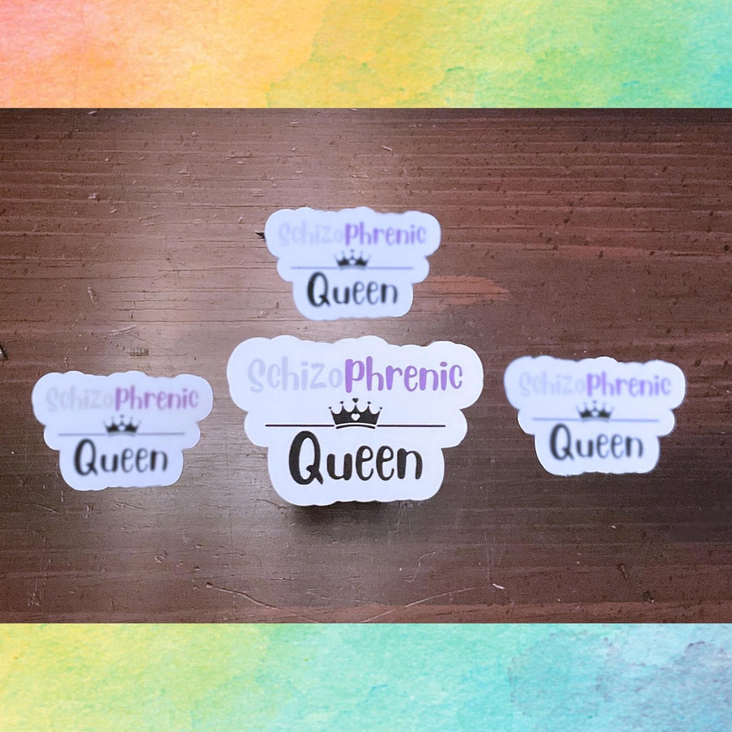 Pegatina de la Reina Esquizofrénica | Reyes y Reinas