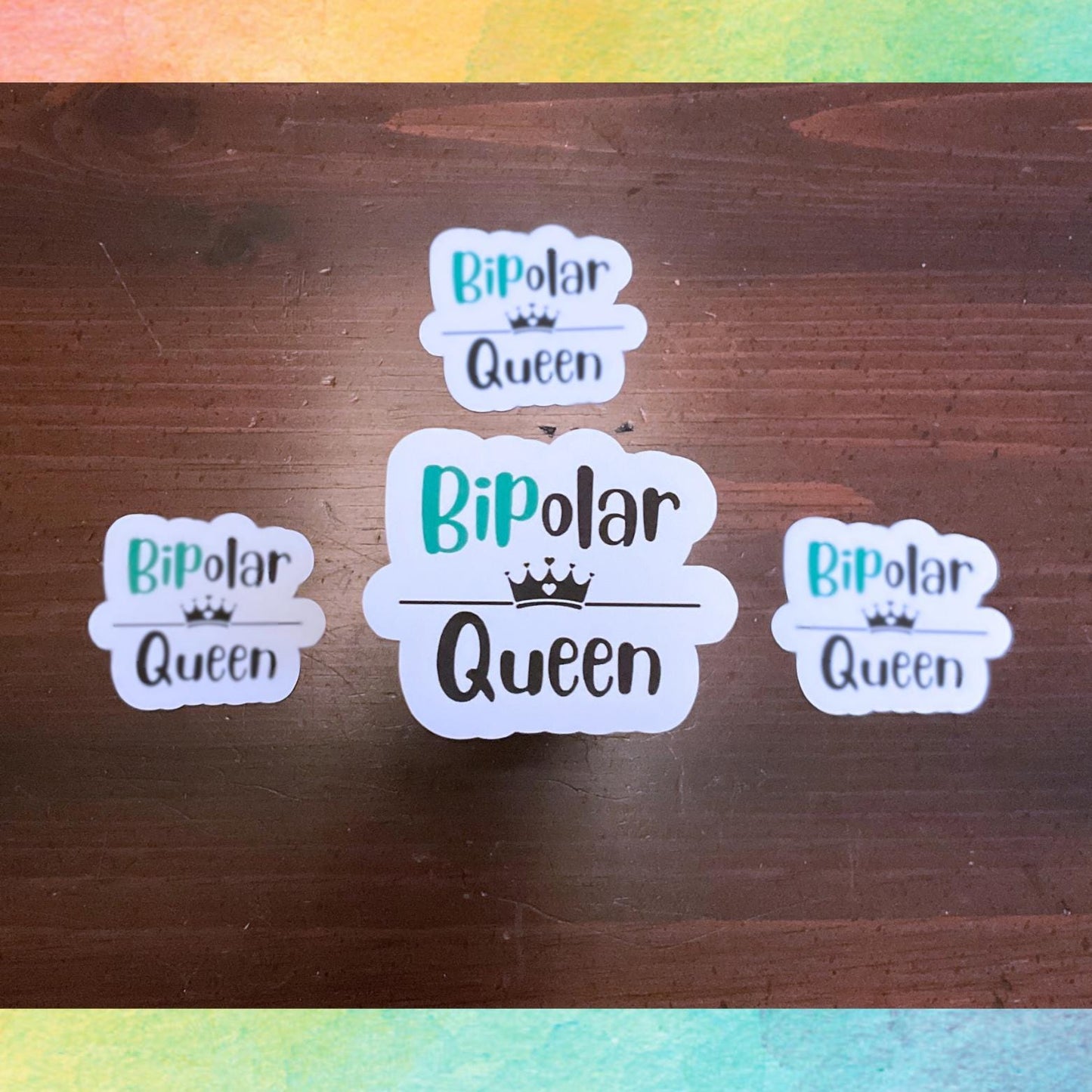 Pegatina de la Reina Bipolar | Reyes y Reinas