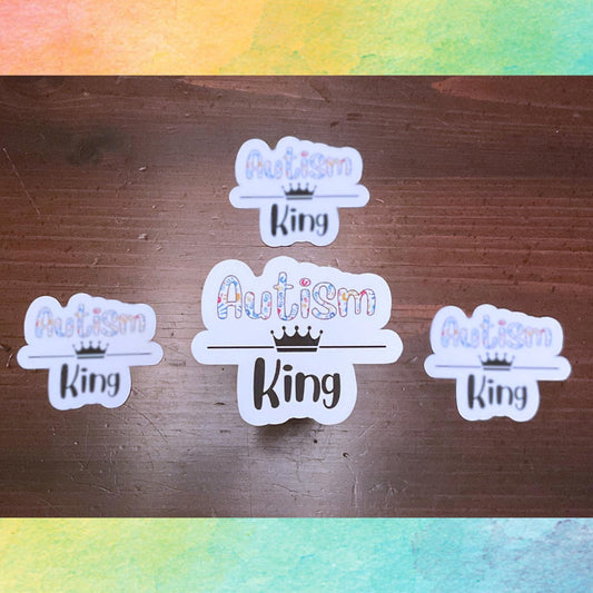 Autism King Sticker | Kings & Queens